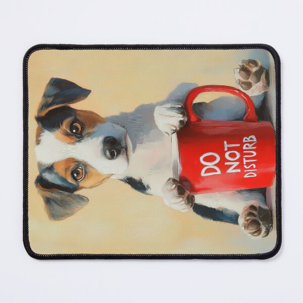 Item preview, Puppy Holding Do Not Disturb Mug designed and sold by prettykaler.