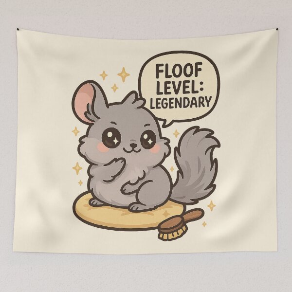 Item preview, Cute Legendary Floofy Chinchilla – Kawaii Pet Cartoon Design designed and sold by Inspired by CarMa.