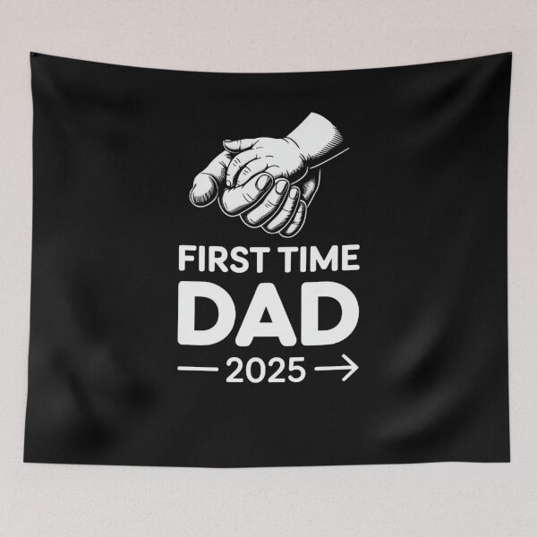 Item preview, First Time Dad – Minimalist Father's Day 2025 Line Art designed and sold by ARTReMi.