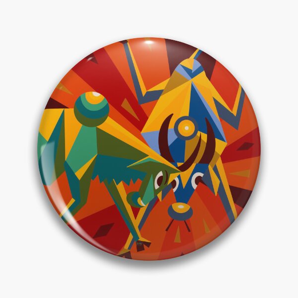 Item preview, Bull Fight - Abstract animal art. designed and sold by Kaushlydraw.