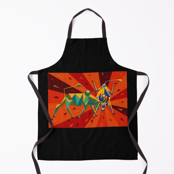 Item preview, Bull Fight - Abstract animal art. designed and sold by Kaushlydraw.