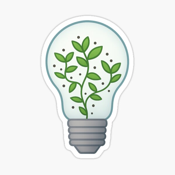 Item preview, World Environment Day sticker - Terrarium eco bulb  designed and sold by Argie Malicsi.