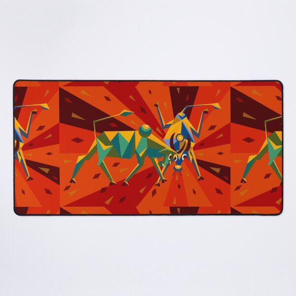 Item preview, Bull Fight - Abstract animal art. designed and sold by Kaushlydraw.