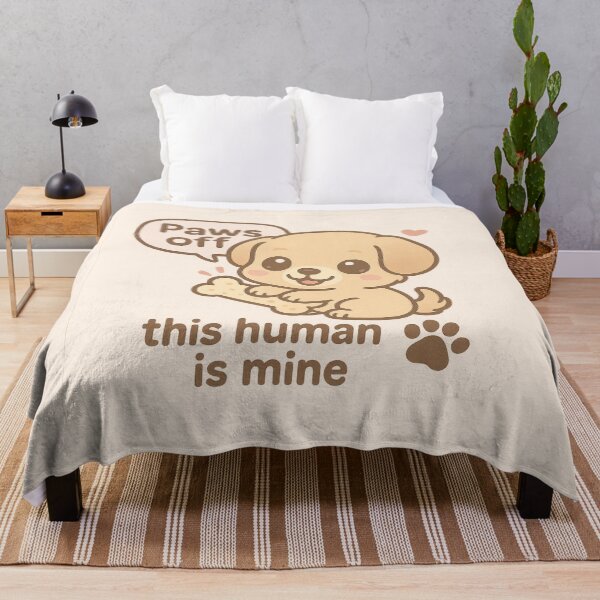 Item preview, Cute Kawaii Puppy Saying "Paws Off" Holding Bone – Adorable Dog Lover Design designed and sold by Inspired by CarMa.