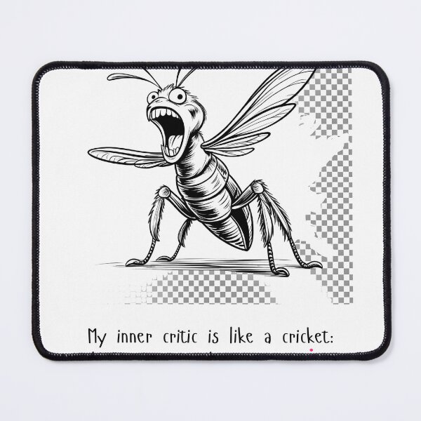 Item preview, Inner Critic Cricket designed and sold by Wobbly and Weary.