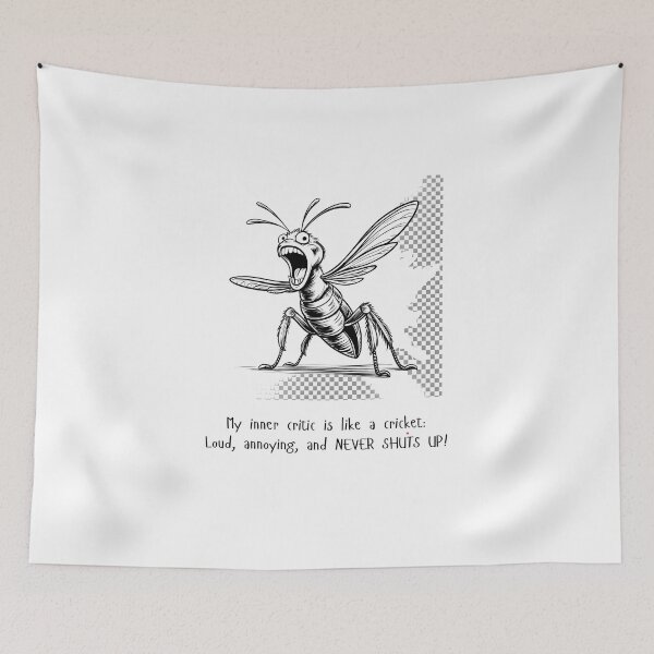 Item preview, Inner Critic Cricket designed and sold by Wobbly and Weary.