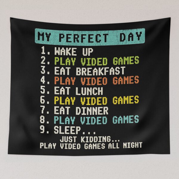Item preview, My Perfect Day: Gamer Routine Funny Pixel Art designed and sold by ndalamson.