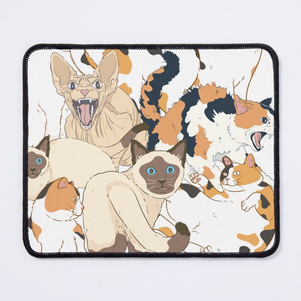 Item preview, funky Pastel Cat Crowd designed and sold by lazycreationaaa.