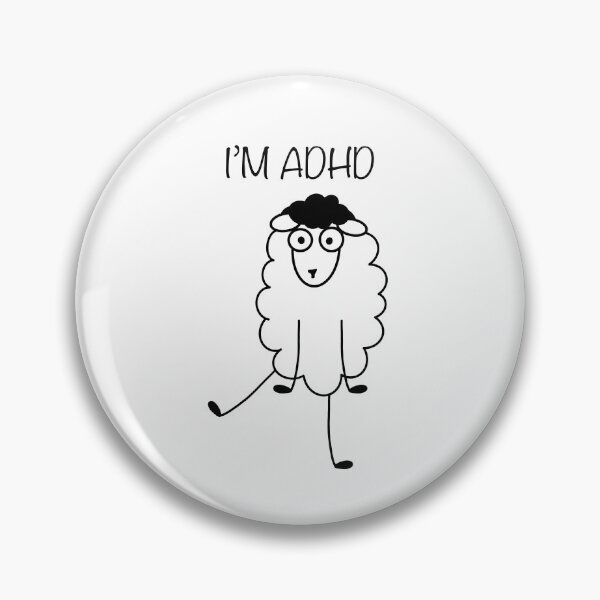 Item preview, I’m ADHD Sheep - Quirky Neurodivergent Doodle designed and sold by griceyvisuals.