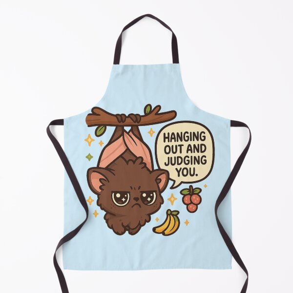 Item preview, Grumpy Kawaii Fruit Bat Hanging Out and Judging You – Cute Animal Cartoon Art designed and sold by Inspired by CarMa.