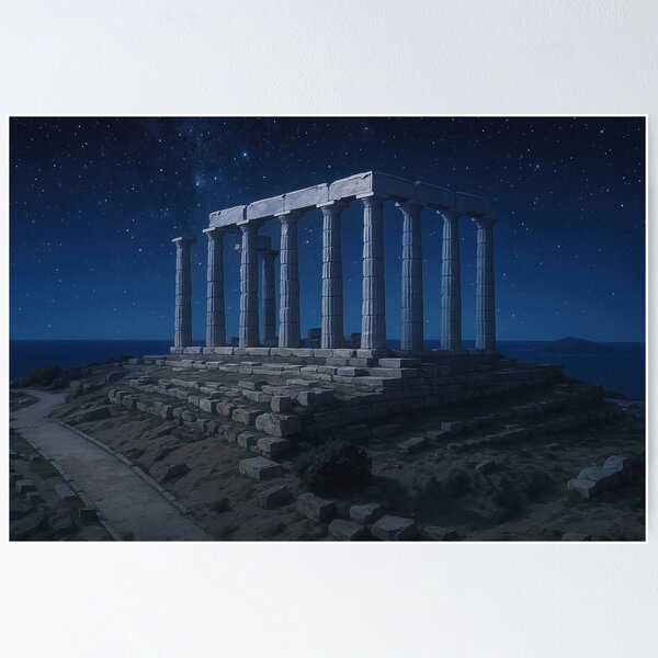 Item preview, Temple of Poseidon under the Stars designed and sold by KAI-Studio.