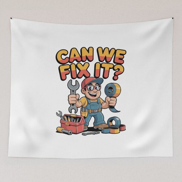 Item preview, Can We Fix It Funny Repair Man designed and sold by Mateusz Majcherek.