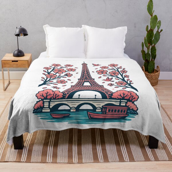 Item preview, Parisian Souvenir Eiffel Tower Paris Cherry Blossom designed and sold by Blok45.
