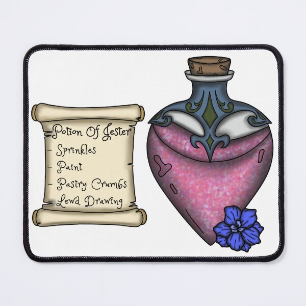 Item preview, Jester Potion Bottle and Ingredient List designed and sold by LunarAshes.