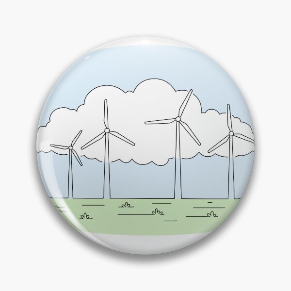 Item preview, Line Art WindMill Green Energy From Wind Ecology Friendly designed and sold by LuckyStep.