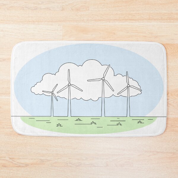 Item preview, Line Art WindMill Green Energy From Wind Ecology Friendly designed and sold by LuckyStep.