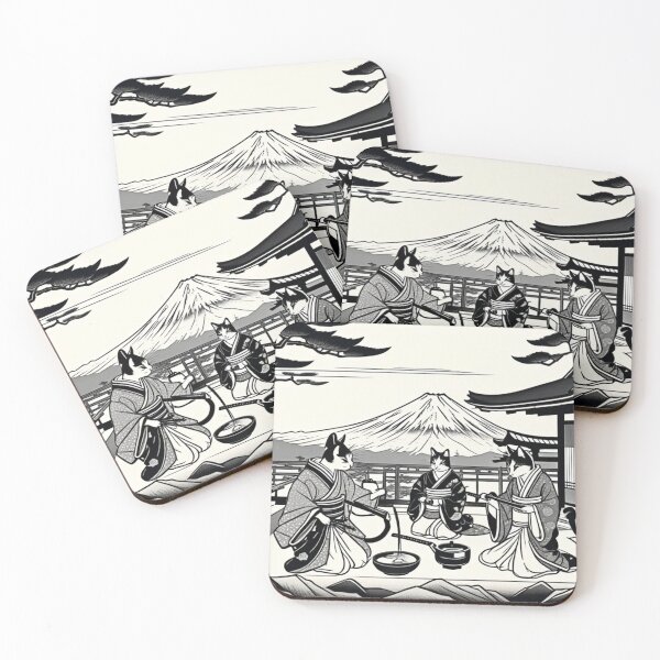 Item preview, Cat's meeting – Tea party designed and sold by LEO'S CREATURE　れおずくりーちゃー.