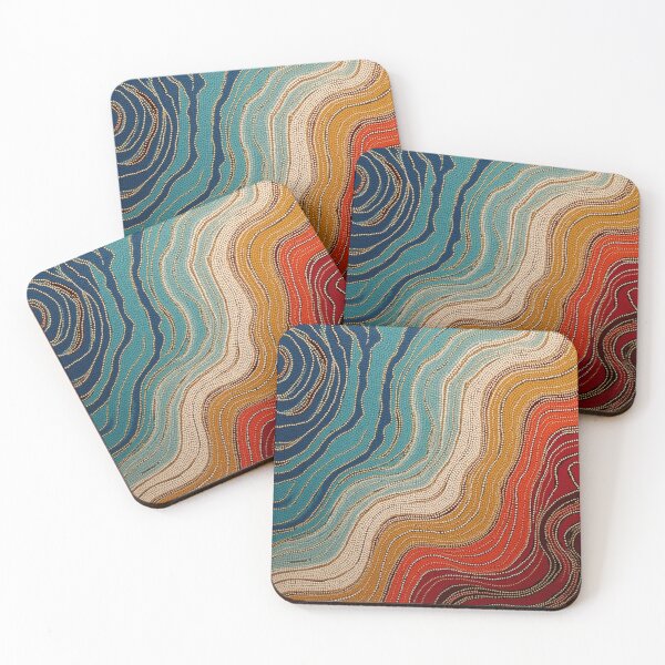 Item preview, Aboriginal Inspired Dot Art - Cold And Hot Streams designed and sold by GrinGalore.