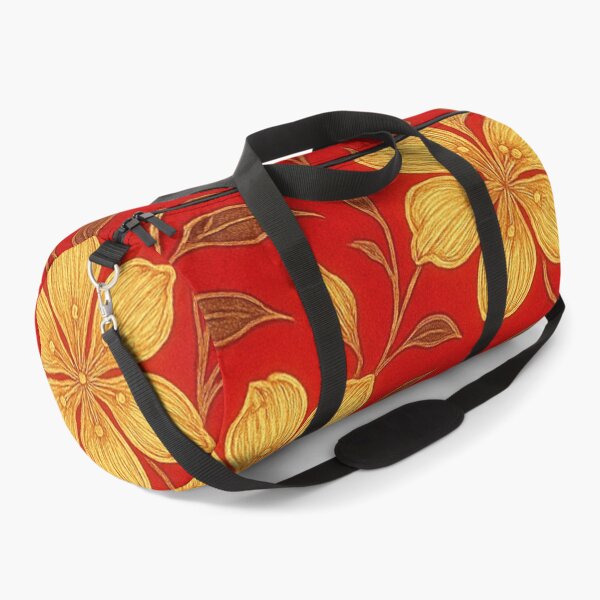 Item preview, Golden flowers on red designed and sold by Sigtrix.
