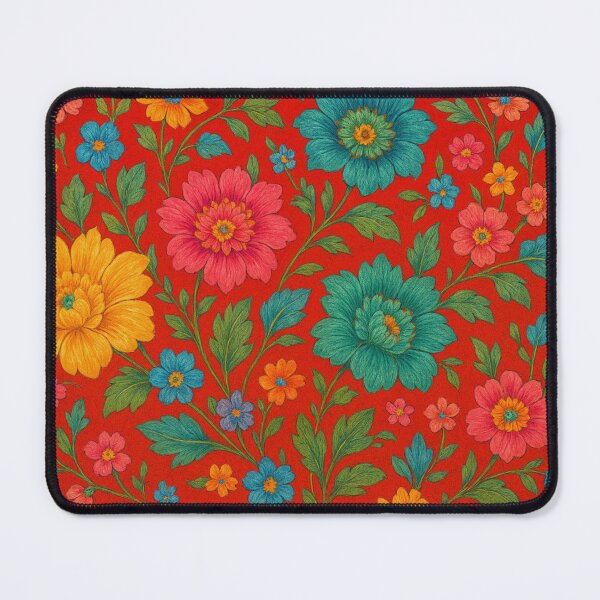 Item preview, Radiant floral splendor on red designed and sold by Sigtrix.