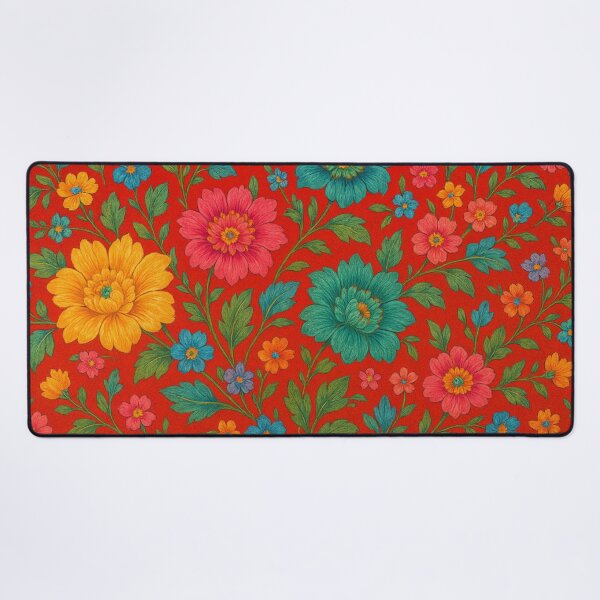 Item preview, Radiant floral splendor on red designed and sold by Sigtrix.