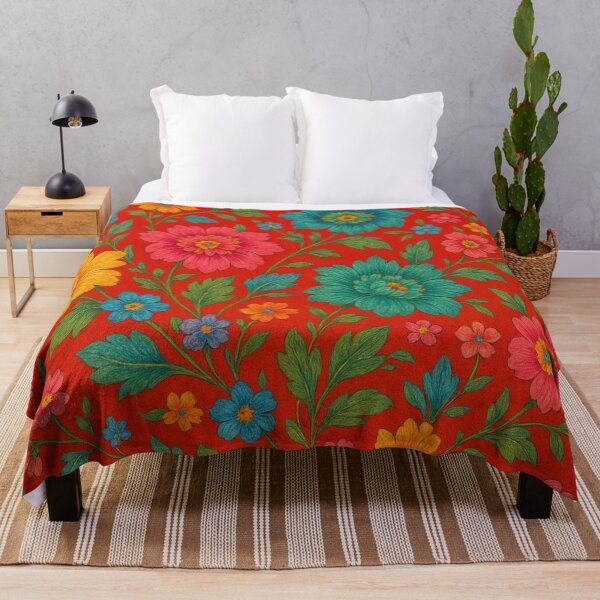 Item preview, Radiant floral splendor on red designed and sold by Sigtrix.