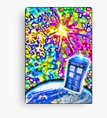 Tardis in a Psychedelic Universe Canvas Print