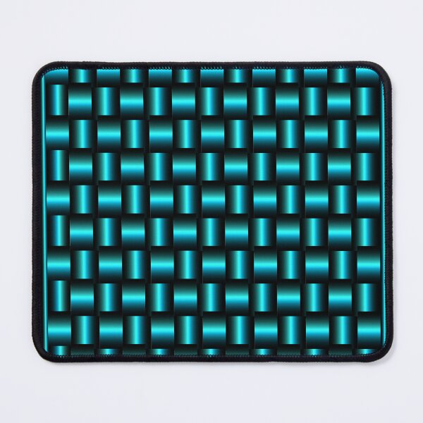 Item preview, Woven seamless pattern  of turquoise and black stripes creating a grid like texture. designed and sold by CreativebyTKK.