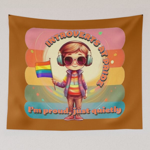 Item preview, Introverts at Pride – Quietly Proud LGBTQ+ Tee designed and sold by JumWow.