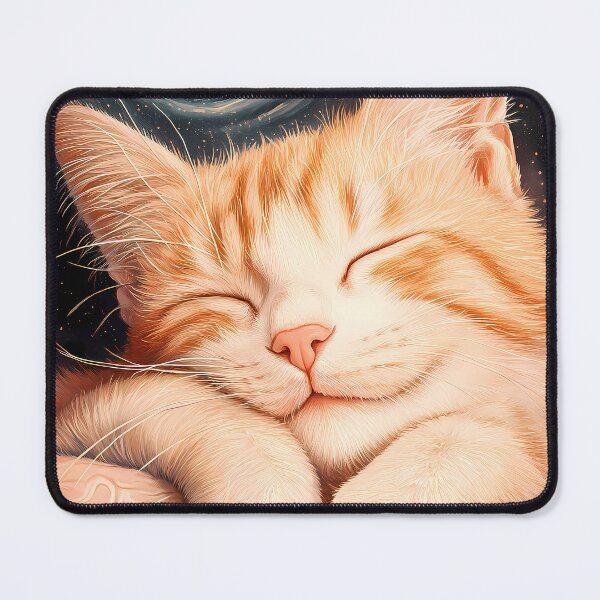 Item preview, Anime King Golden Tabby Kitten Resting Peacefully Beneath Spiraled Moon designed and sold by mildaclairmo.