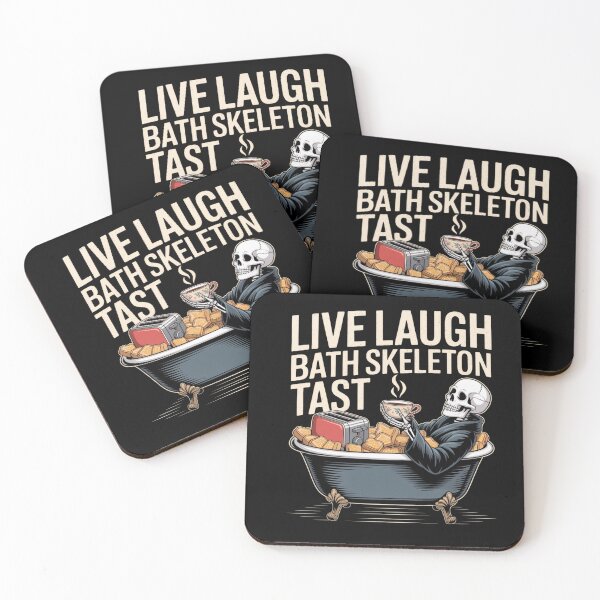 Item preview, Live Laugh Toaster Bath – Dark Humor Skeleton Meme Design designed and sold by FeelCreations.