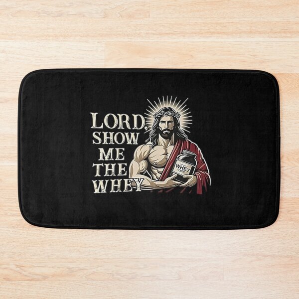 Item preview, Funny Gym Jesus Meme – Lord Show Me the Whey Protein Fitness Design designed and sold by AS94 Creative Designs.