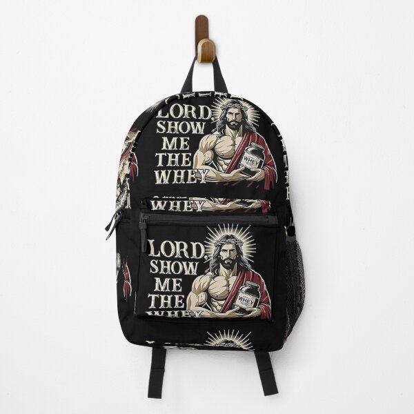 Item preview, Funny Gym Jesus Meme – Lord Show Me the Whey Protein Fitness Design designed and sold by AS94 Creative Designs.
