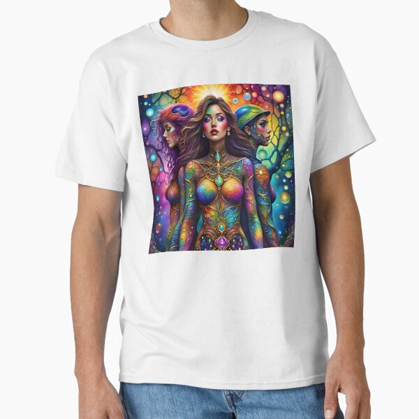 Item preview, A.I. Psychedelic Neon Airbrush Fractal People 0001 FunFractals ChromaDepth 3D designed and sold by FunFractals.