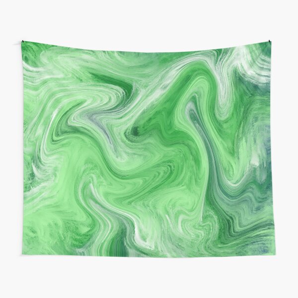 Aperçu de l'œuvre Emerald Flow – Abstract Swirl Art in Green créée et vendue par MH-Studio.