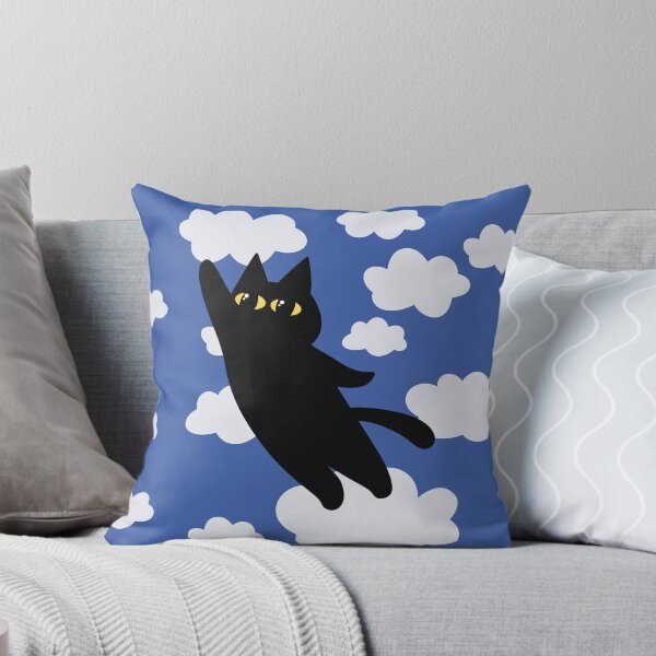 Item preview, Flying Black Cat in Clouds - Dreamy Sky designed and sold by digifylab.