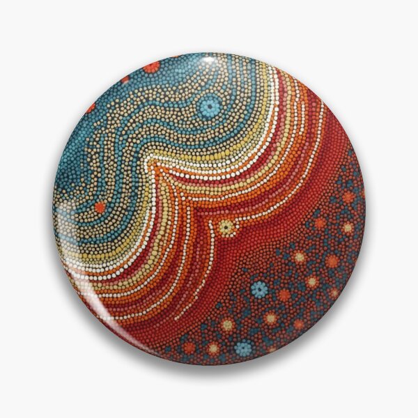 Item preview, Aboriginal Inspired Dot Art - Fire Stream designed and sold by GrinGalore.