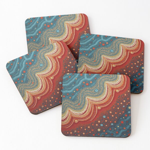 Item preview, Aboriginal Inspired Dot Art - Fire Stream designed and sold by GrinGalore.