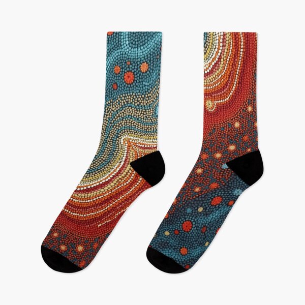 Item preview, Arte de puntos de inspiración aborigen - Fire Stream designed and sold by GrinGalore.