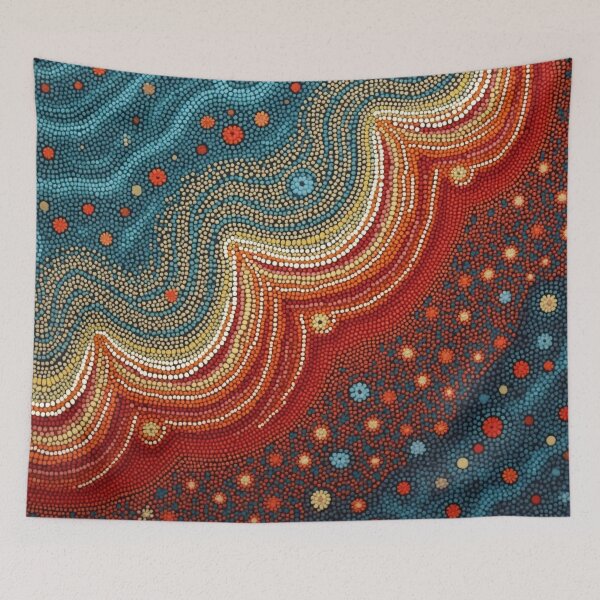 Item preview, Aboriginal Inspired Dot Art - Fire Stream designed and sold by GrinGalore.