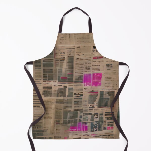 Item preview, Abstract Newspaper Collage with Neon Pink Highlights – Grunge Paper Art designed and sold by headstock.