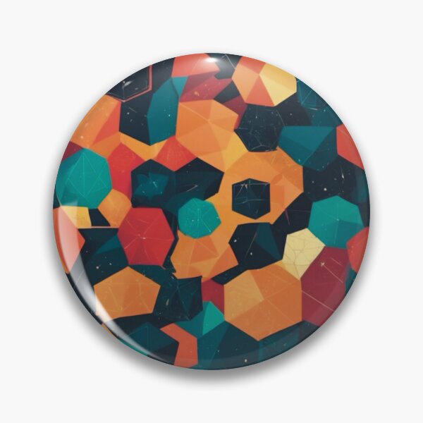 Item preview, 3D Geometric Polyhedron Pattern Retro Sci-Fi Abstract Art designed and sold by Elizarfa.