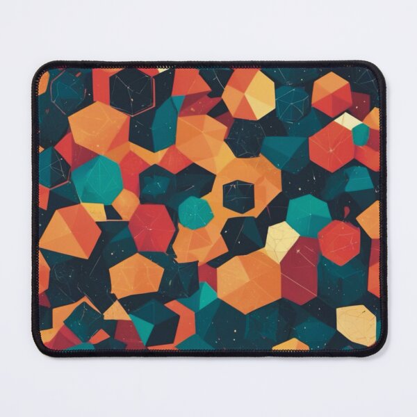Item preview, 3D Geometric Polyhedron Pattern Retro Sci-Fi Abstract Art designed and sold by Elizarfa.