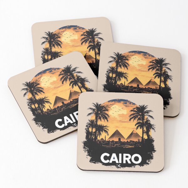 Item preview, Cairo Pyramids & Sunset Skyline designed and sold by Myra365Art.