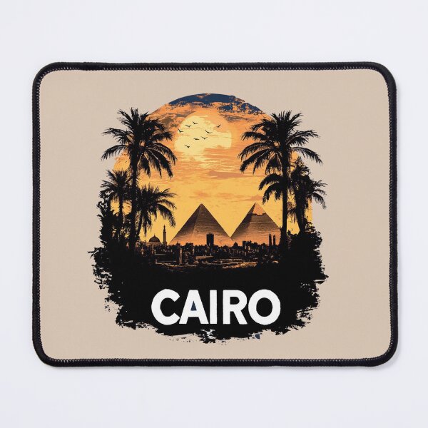 Item preview, Cairo Pyramids & Sunset Skyline designed and sold by Myra365Art.