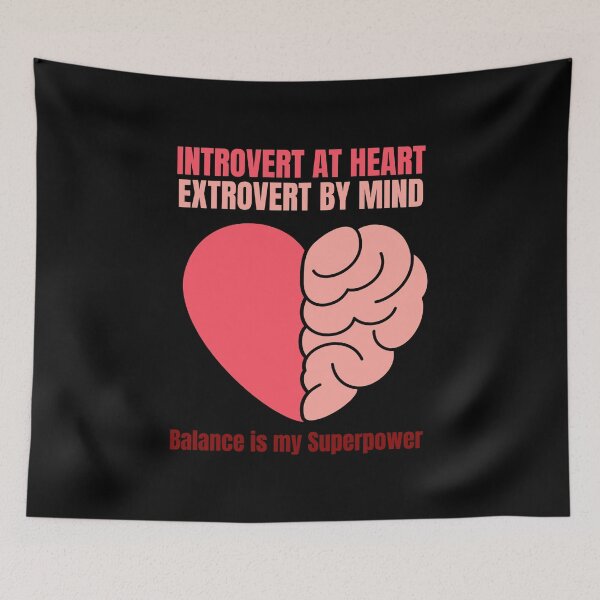 Item preview, Introvert at Heart Extrovert by Mind designed and sold by rebuZZ-Apparels-The Minimalistic Buzz.
