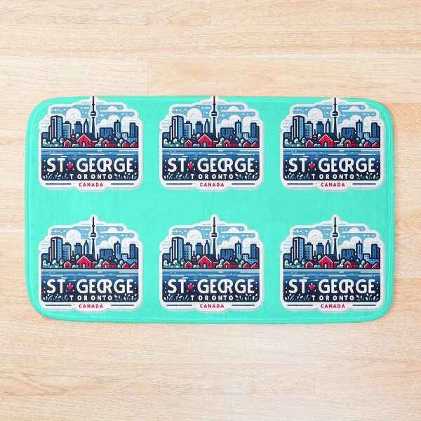 Item preview,  Minimalist St. George Toronto Skyline & Nature | Cute Canada Sticker Design,  designed and sold by PaintMeWorld.