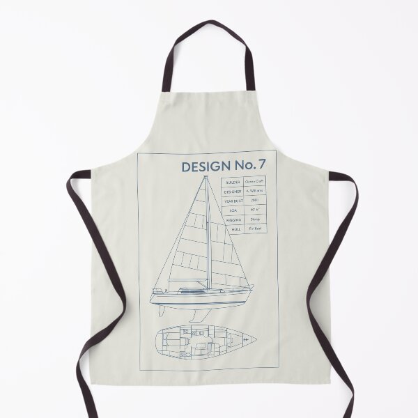 Item preview, Elegant Blueprint Style Sailboat Drawing – Nautical Yacht Design for Sailing Lovers designed and sold by headstock.