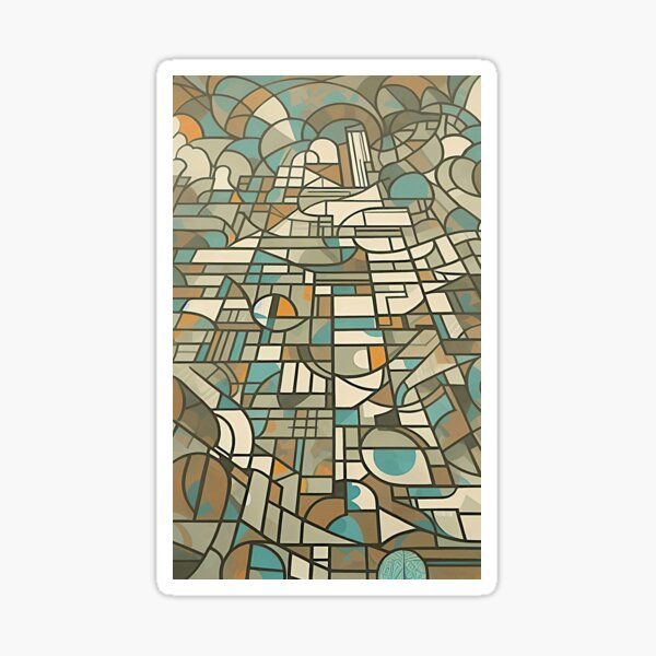 Item preview, Abstract Cubism Art designed and sold by headstock.