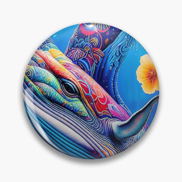 Item preview, Colorful Psychedelic Whale designed and sold by headstock.